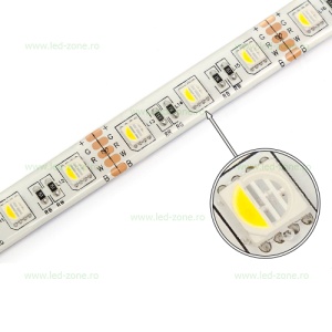 Banda LED 5050 60 SMD/ML RGBW Silicon 24V - Img 2