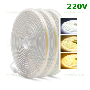 Banda LED COB 220V Slim Silicon Transparent