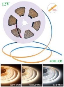 Banda LED COB 400 LED/ML Interior 3mm 12V