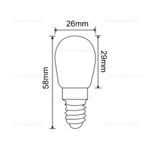 Bec LED E14 6W Compatibil Frigider - Img 2