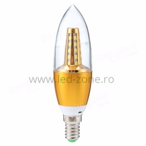 Bec LED E14 7W Lumanare Clar  SMD2835