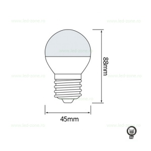 Bec LED E27 10W Iluminare 200 Grade G45 ELITE - Img 2