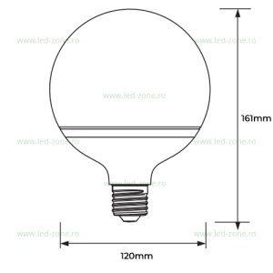 Bec LED E27 20W Glob Mat GLOBE