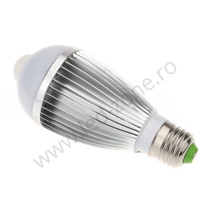 Bec LED E27 6W Aluminiu Senzor Miscare - Img 3