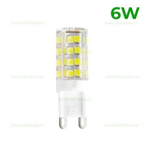 Bec LED G9 6W Corn Ceramica