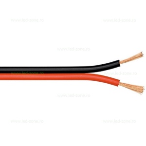 Conductor Electric 2x0.35mm Rosu Negru Rola 100 Metri - Img 2