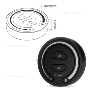 Controller Banda LED Monocrom 12A 144W cu Telecomanda de Perete  - Img 3