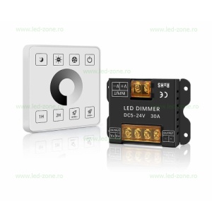 Controller Banda LED Monocrom 30A 360W cu Telecomanda de Perete