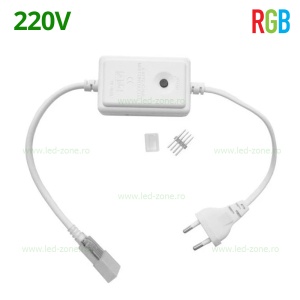 Controller Banda LED RGB 220V cu Buton - Img 1