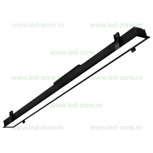 Corp Iluminat LED 24W 60cm Incastrabil Liniar Negru Emergenta - Img 2