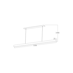 Corp Iluminat LED 30W Alb 120cm Suspendat CCT - Img 2