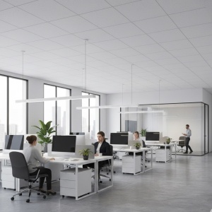 Corp Iluminat LED 55W Alb 118cm Suspendat OFFICE - Img 3