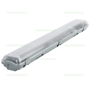 Corp Tub LED T8 2x60cm Clar IP65 Neechipat Alimentare Un Capat - Img 2