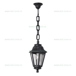 Felinar Iluminat Exterior Suspendat Negru ANNA