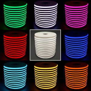 Furtun LED Neon Flex 220V 15mm Diverse Culori Rola 100m