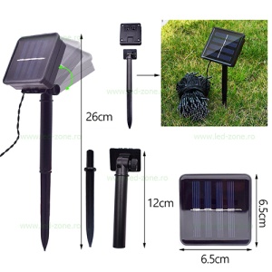 Instalatie Pom Craciun 100 LED-uri Solara - Img 3
