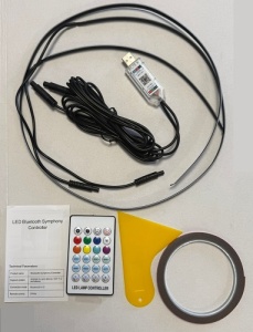 Kit Banda LED RGB Interior Auto 110cm si 25cm USB cu Telecomanda si Aplicatie Telefon - Img 4