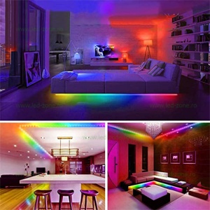 Kit Neonflex LED Slim RGB Digital 10m Telecomanda - Img 6