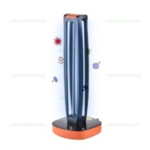 Lampa Sterilizare Germicida UV-C cu Ozonificare 38W Negru