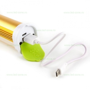 Lanterna LED De Mana 6W COB Incarcare USB - Img 2
