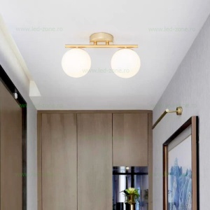Lustra 2 Socluri E27 Aurie LZ117-2