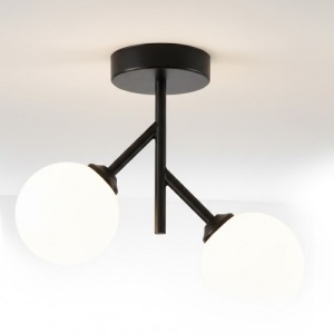Lustra 2 Socluri E27 Neagra LZ350 - Img 3