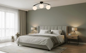 Lustra 3 Socluri E27 Neagra LZ2601-3