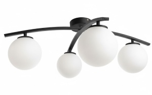 Lustra 4 Socluri E27 Neagra LZ2601-4