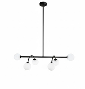 Lustra 6 Socluri E27 Neagra LZ38-6
