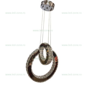 Lustra LED 102W Dimabila 3 Functii cu Telecomanda Cristal LZ8236 - Img 2