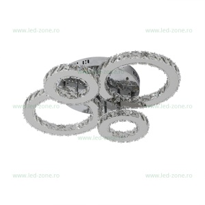 Lustra LED 104W 3 Functii Dimabila cu Telecomanda Cristal LZ8080-2+2 - Img 4