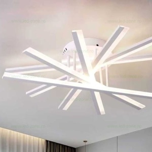 Lustra LED 120W Alba 3 Functii cu Telecomanda LZ125