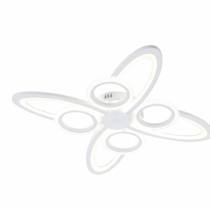 Lustra LED 128W Alba 3 Functii Dimabila cu Telecomanda  LZ9185/4+4