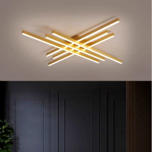 Lustra LED 144W 3 Functii Aurie Dimabila cu Telecomanda LZ4216-6
