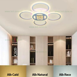 Lustra LED 145W 3 Functii Dimabila cu Telecomanda LZ8867-4+1 - Img 1