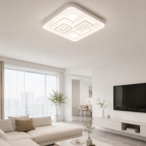 Lustra LED 160W Alba 3 Functii cu Telecomanda LZ95