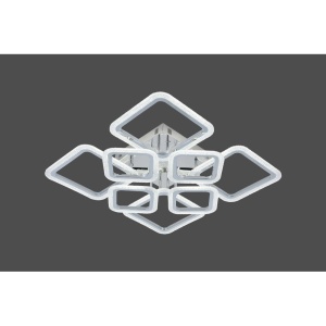 Lustra LED 168W Argintie 3 Functii Dimabila cu Telecomanda LZ9181/4+4