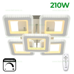 Lustra LED 210W 3 Functii Dimabila cu Telecomanda LZ6604D-4S1 - Img 1
