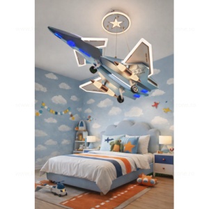 Lustra LED 240W Avion 3 Functii cu Telecomanda - Albastru Spatial LZ188