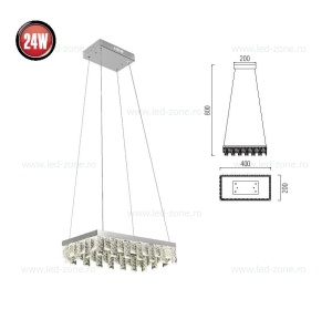 Lustra LED 24W 1 Segment Model Cristal NIRVANA - Img 3