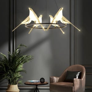 Lustra LED 48W Neagra 3 Functii LZ818-6 - Img 5