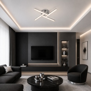 Lustra LED 50W Crom cu Telecomanda LZ9286-4