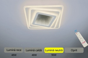 Lustra LED 96W 3D 3 Functii cu Telecomanda LZ75L352 - Img 3