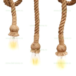 Lustra Rustic 3 Socluri E27 Liniara LZ4243 - Img 2