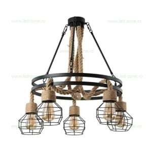 Lustra Rustic 5 Socluri E27 LZ3640 - Img 1