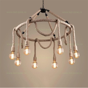 Lustra Rustic 8 Socluri E27 LZ8856