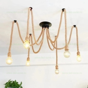 Lustra Rustic Spider 6 Socluri E27 - Img 5