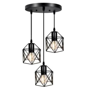 Lustra Vintage 3 Pendule Suport Rotund LZ502-3 - Img 2