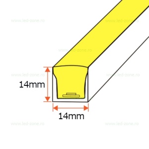 Neonflex LED 24V 12W/ML 14x14mm RGB Digital Rola 5M - Img 5