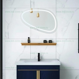 Oglinda Baie LED 80x45cm Touch Dezaburire LZJ18 - Img 2